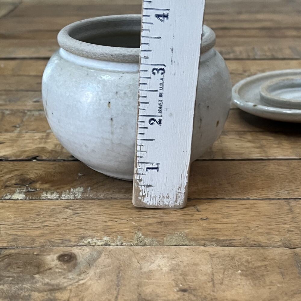 Stoneware Honey Jar with Lid and Dipper Handmade Studio Pottery Unique Design - Picture 11 of 15